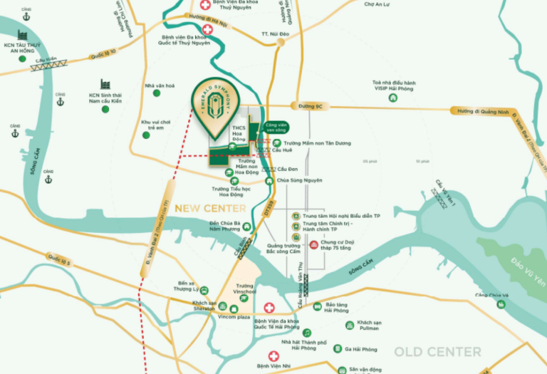 Dự án emerald symphony hải phòng sở hữu vị trí đắc địa